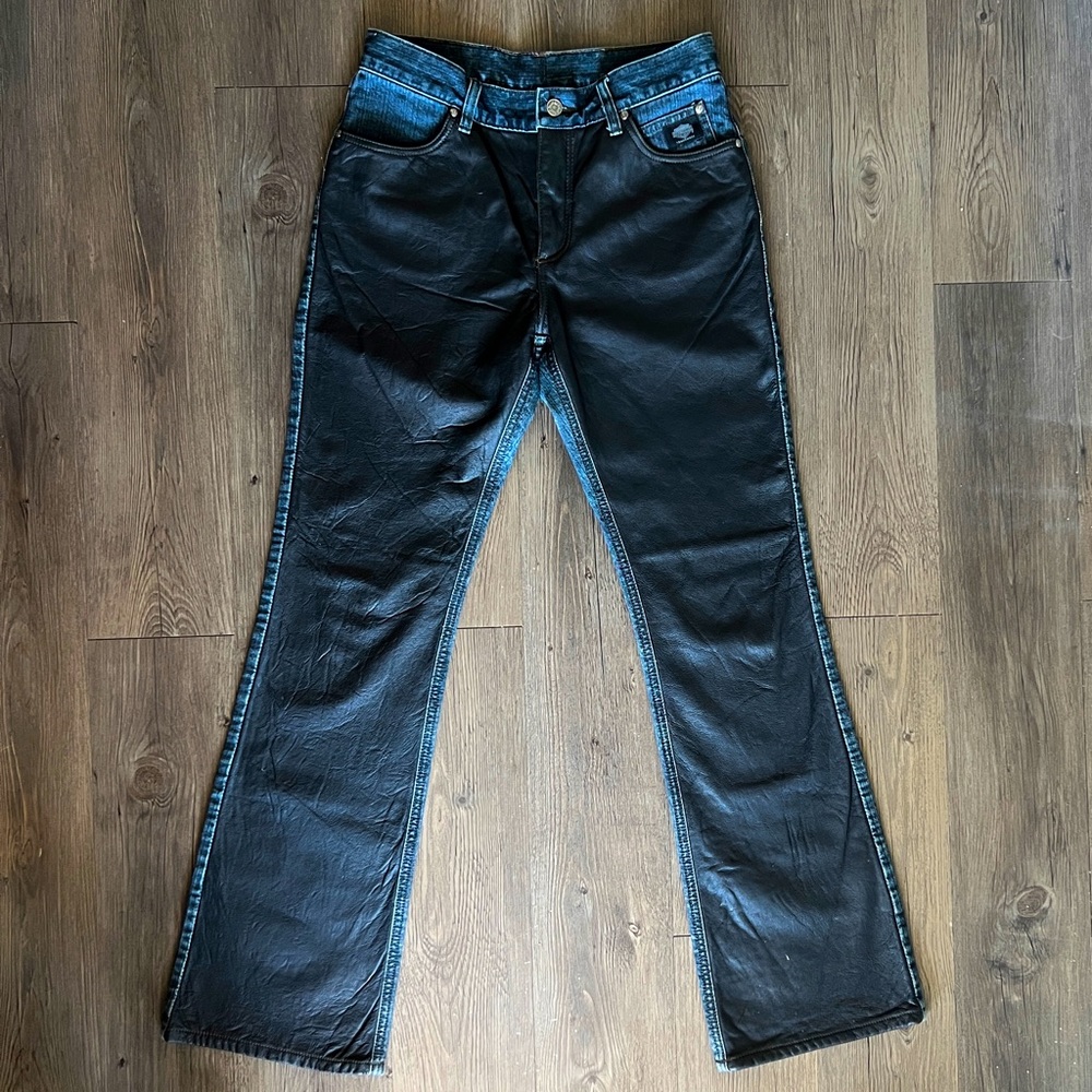 Harley Davidson Leather Front Jeans